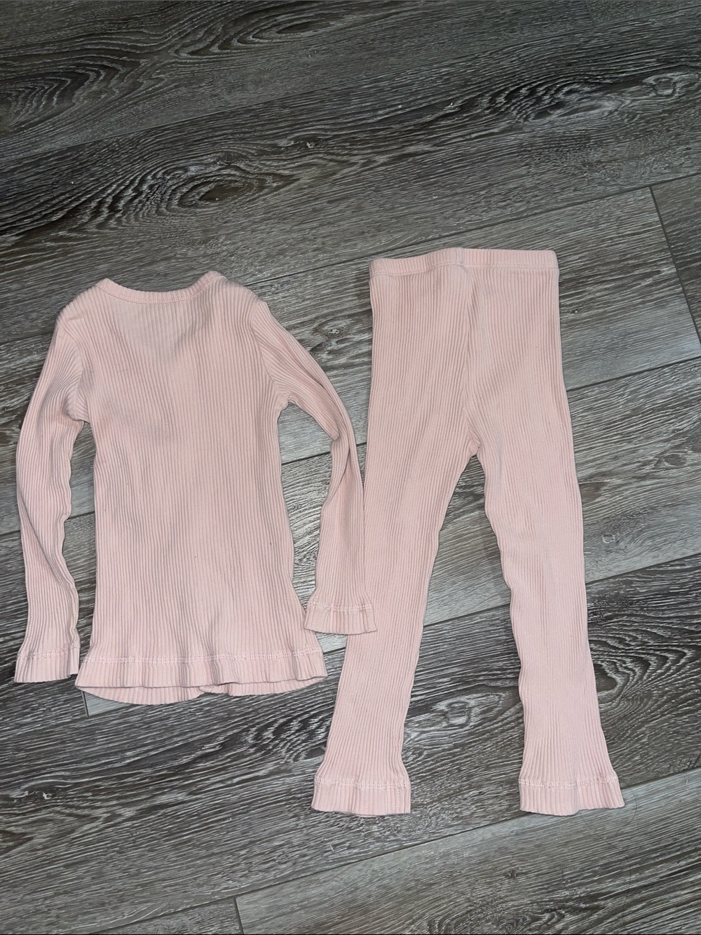 dip Light Pink Ribbed Button-Front Pajama Set - Picture 3 of 3
